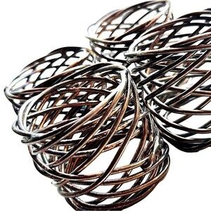 Set of four metal napkins rings